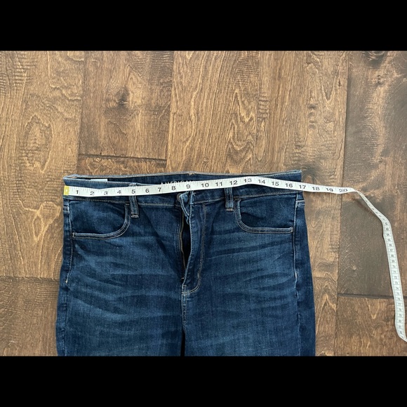 american eagle size 14 long dark denim super high rise jegging - Picture 10 of 11